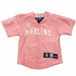 Adidas MLB Miami Marlins Pink Baby Jersey 12M
